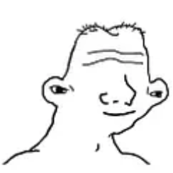 Left-curve brainlet wojak